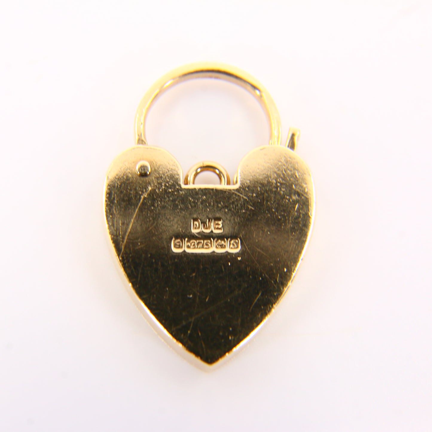 Vintage 9ct Heart Lock Gold Charm Padlock Closer Pendant Hallmarked Gifts Crafts