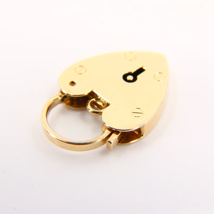 Vintage 9ct Heart Lock Gold Charm Padlock Closer Pendant Hallmarked Gifts Crafts