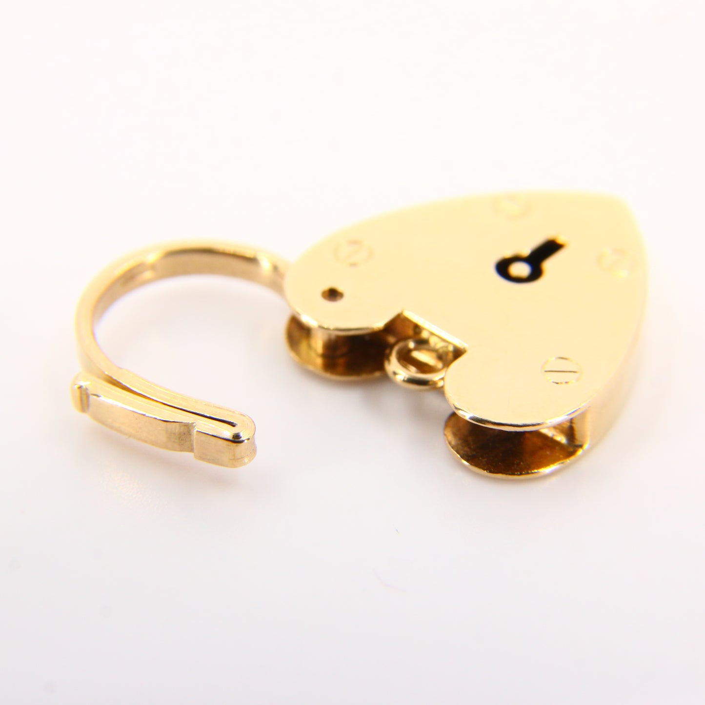 Vintage 9ct Heart Lock Gold Charm Padlock Closer Pendant Hallmarked Gifts Crafts