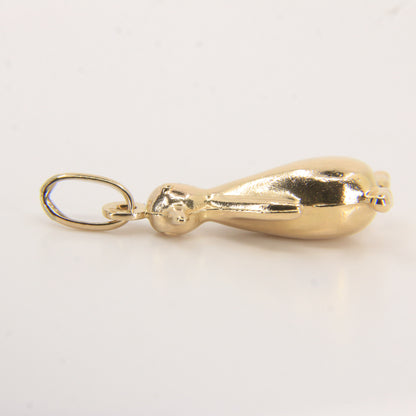Vintage 9ct Hallmarked Gold Penguin Pendant Charm Hollow Yellow Gold Gift