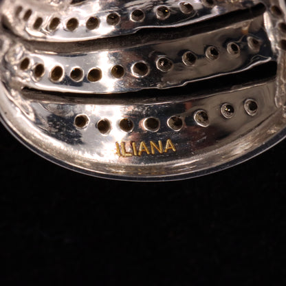 Vintage 18ct White Gold ILIANA 0.50ct Diamond 18 Inch Pendant Necklace Boxed