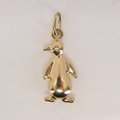 Vintage 9ct Hallmarked Gold Penguin Pendant Charm Hollow Yellow Gold Gift