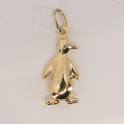 Vintage 9ct Hallmarked Gold Penguin Pendant Charm Hollow Yellow Gold Gift
