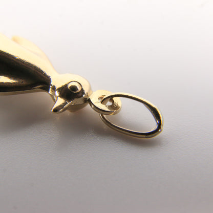 Vintage 9ct Hallmarked Gold Penguin Pendant Charm Hollow Yellow Gold Gift
