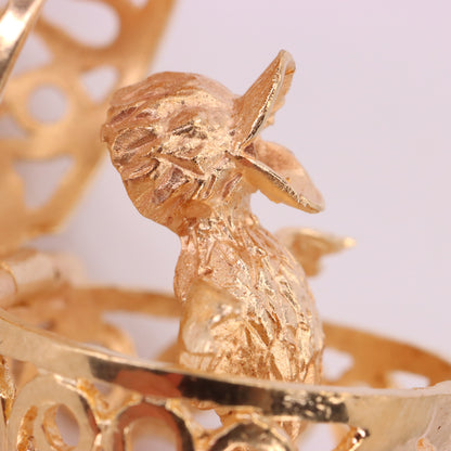 Vintage 9ct Hallmarked Gold Opening Egg Chick Pendant Animal Charm Easter Gift