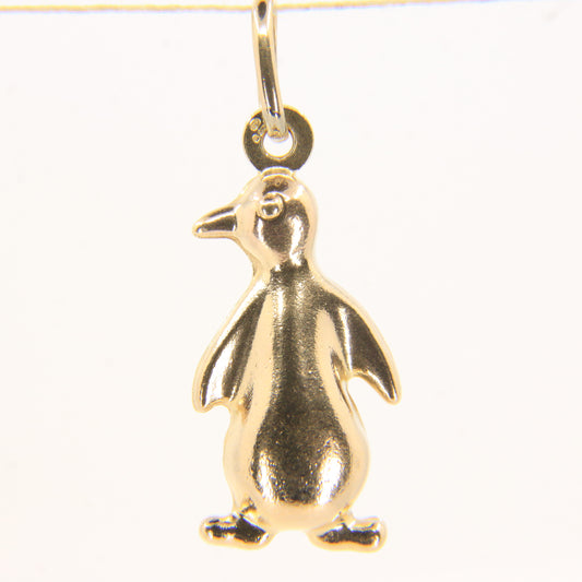 Vintage 9ct Hallmarked Gold Penguin Pendant Charm Hollow Yellow Gold Gift