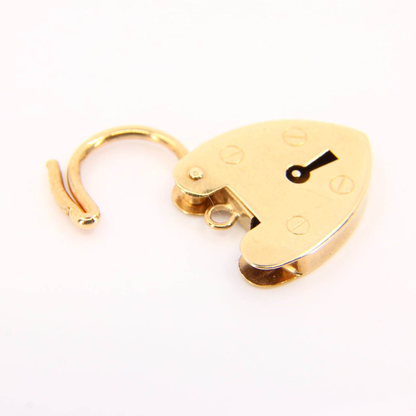 Vintage 9ct Heart Lock Gold Charm Padlock Closer Pendant Hallmarked Gifts Crafts