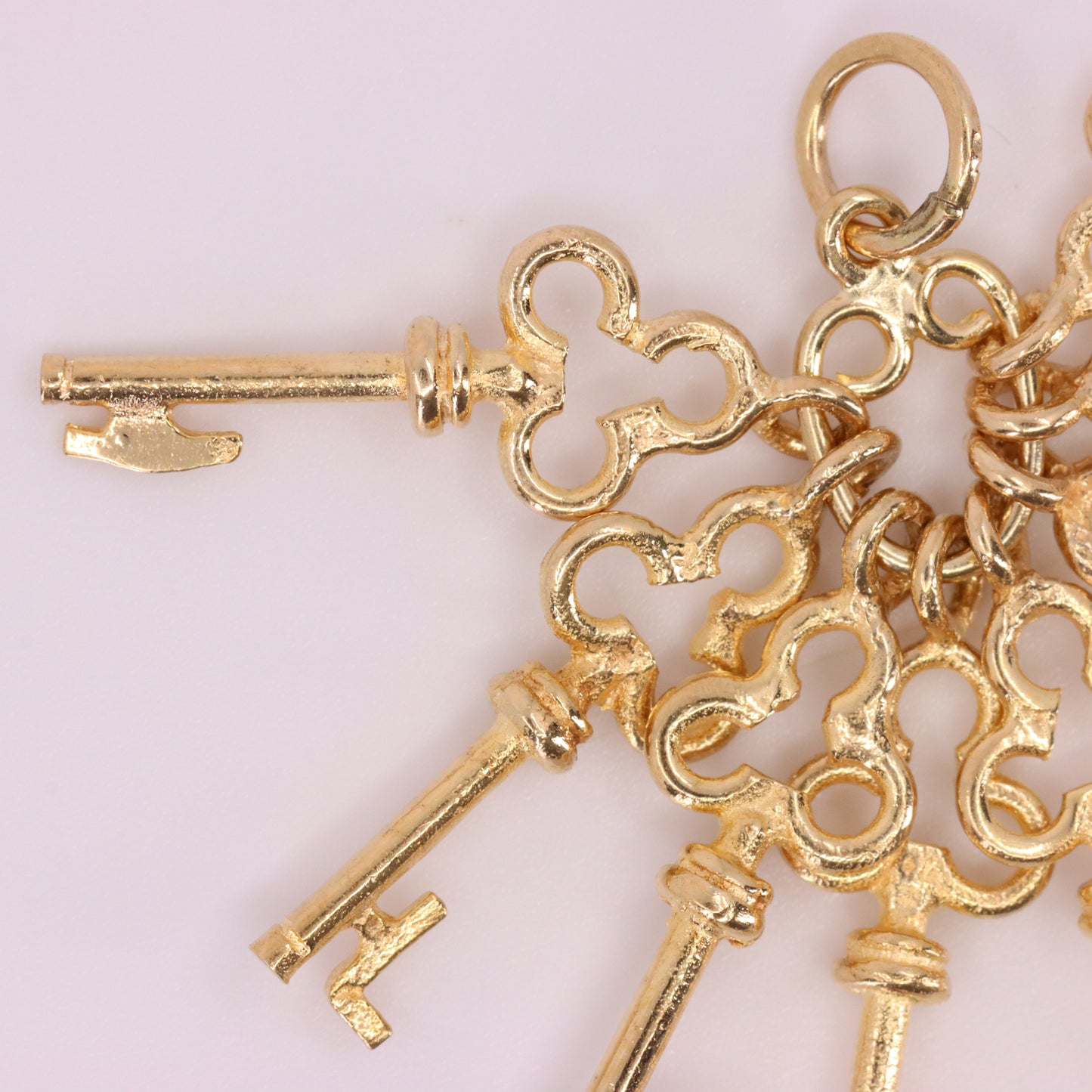 Vintage 9ct Hallmarked Gold I Love You Keys Charm Moving Keys Pendant Gift