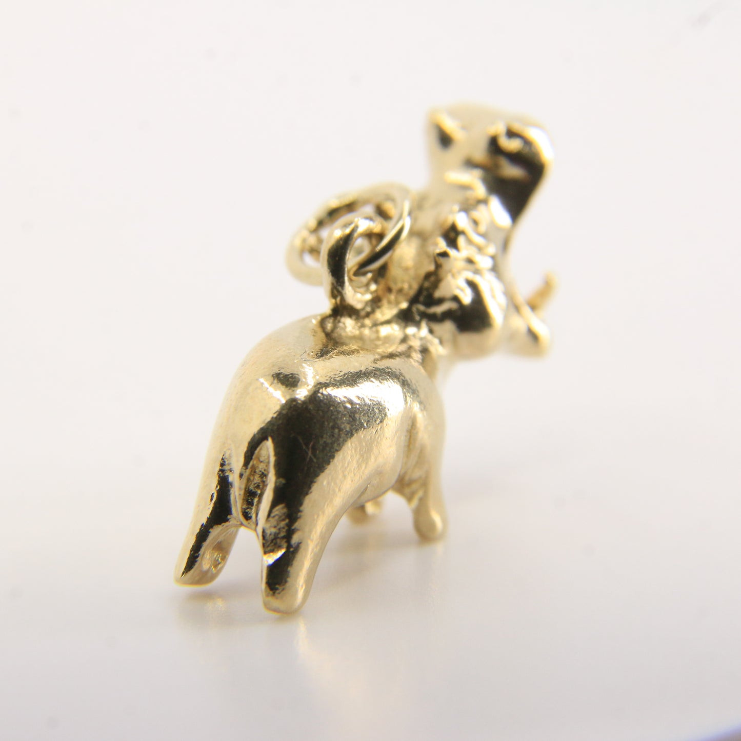 Vintage 9ct Gold Hippo Pendant Yellow Gold Animal Charm Detailed Hippopotamus