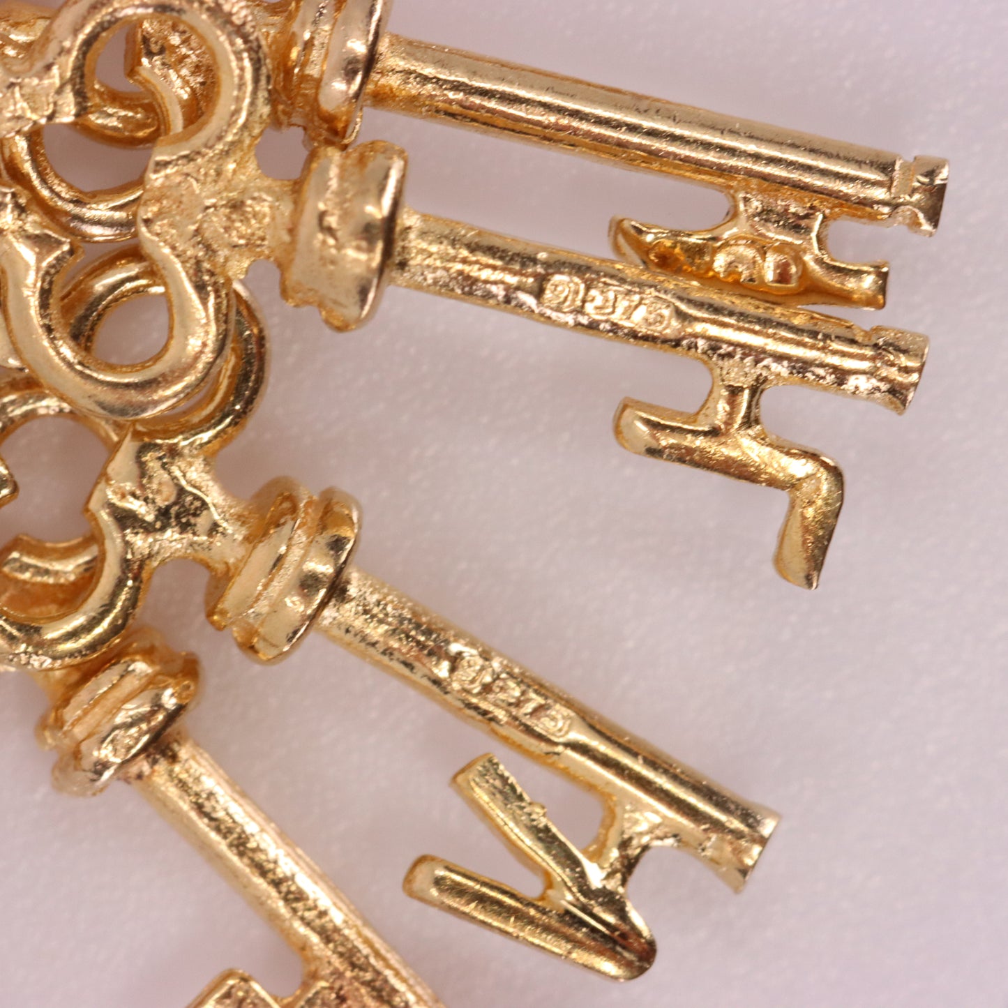 Vintage 9ct Hallmarked Gold I Love You Keys Charm Moving Keys Pendant Gift