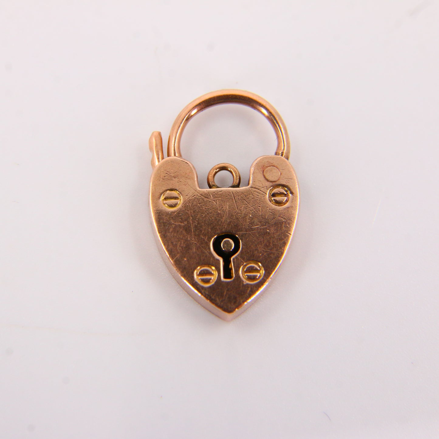 Vintage 9ct Heart Lock Gold Charm Padlock Closer Pendant Solid Gold Gifts Crafts