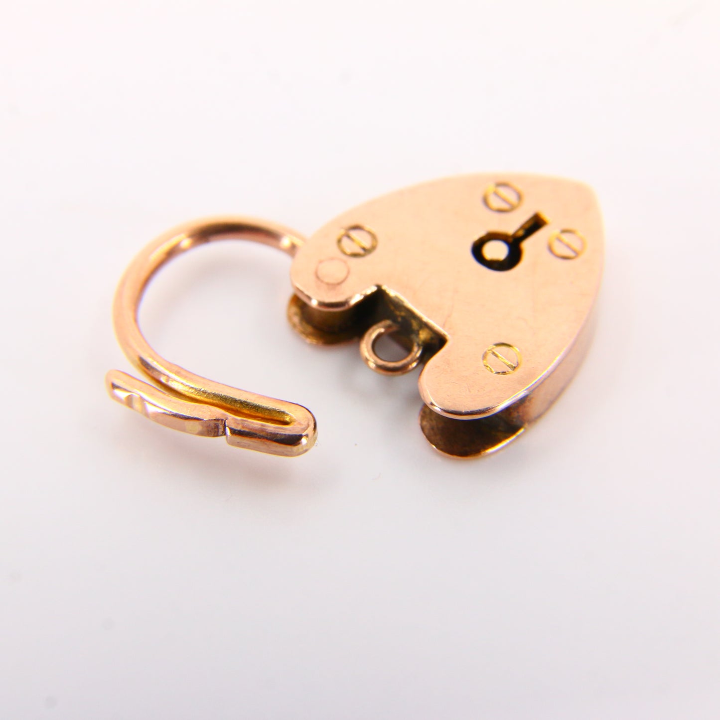 Vintage 9ct Heart Lock Gold Charm Padlock Closer Pendant Solid Gold Gifts Crafts