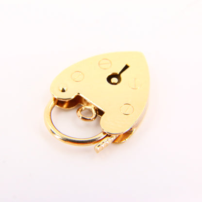 Vintage 9ct Heart Lock Gold Charm Padlock Closer Pendant Hallmarked Gifts Crafts