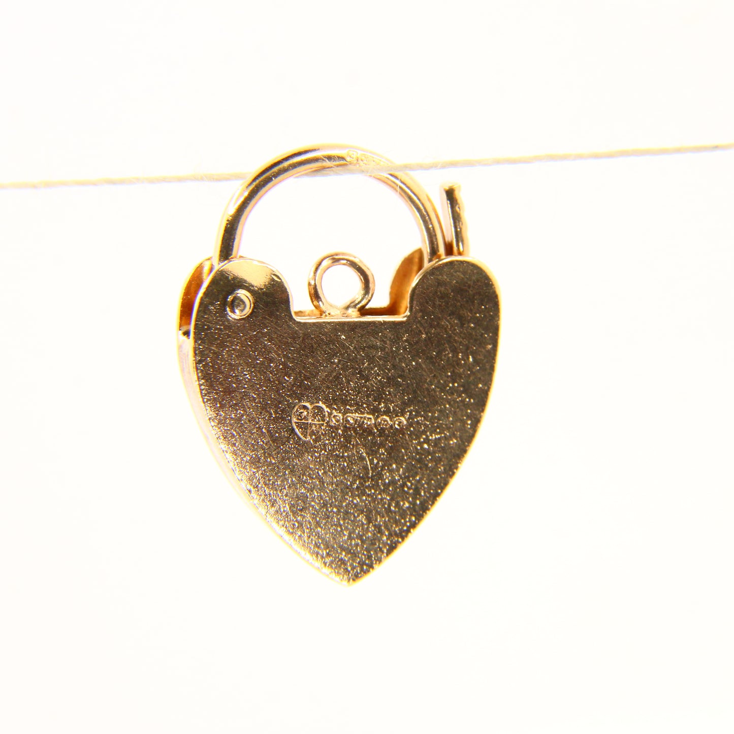 Vintage 9ct Heart Lock Gold Charm Padlock Closer Pendant Hallmarked Gifts Crafts