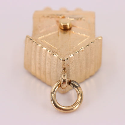 Vintage 9ct Hallmarked Gold Cuckoo Clock Charm Pendant Moving Bird Charm