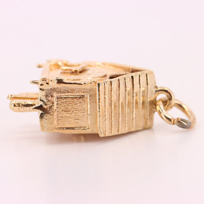 Vintage 9ct Hallmarked Gold Cuckoo Clock Charm Pendant Moving Bird Charm