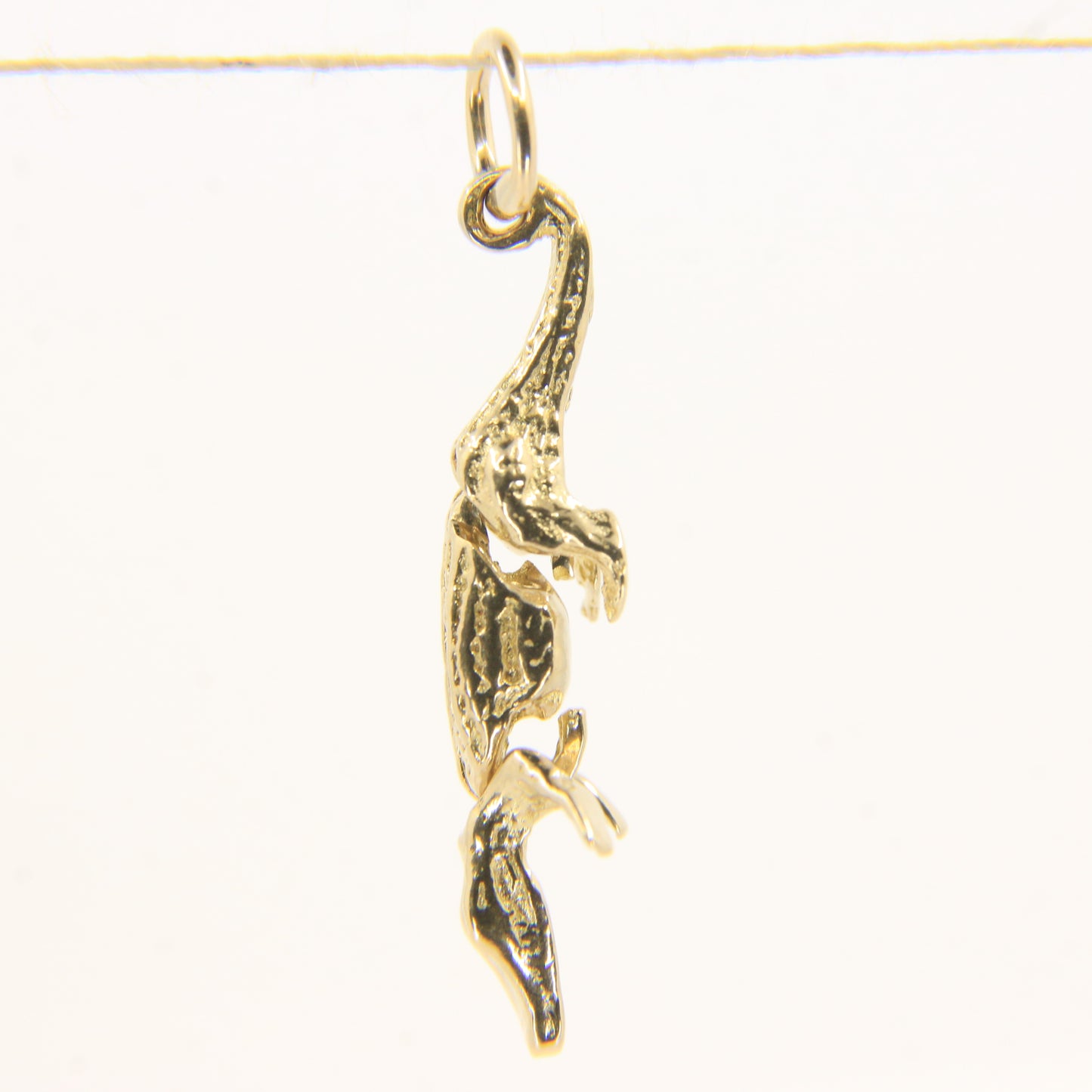 Vintage 9ct Gold Crocodile Articulated Pendant Yellow Gold Animal Charm Gift