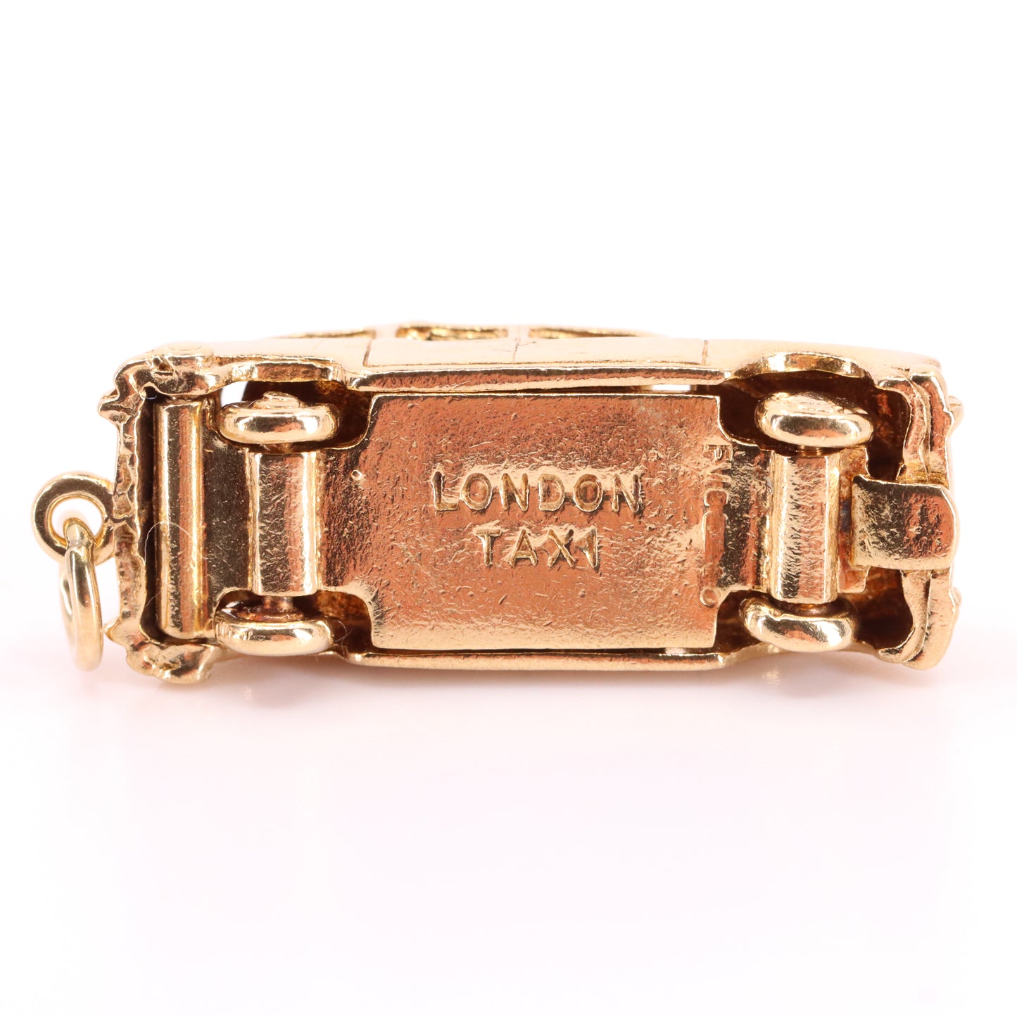 Vintage 9ct Hallmarked Yellow Gold London Taxi Charm British Opening Pendant