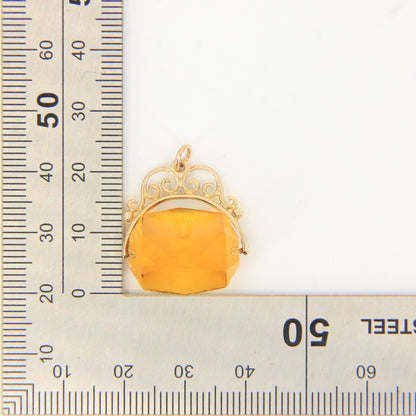 Vintage 9ct Hallmarked Gold Spinner Pendant Charm Gift