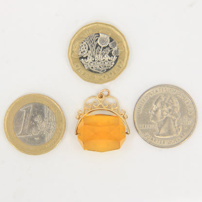 Vintage 9ct Hallmarked Gold Spinner Pendant Charm Gift