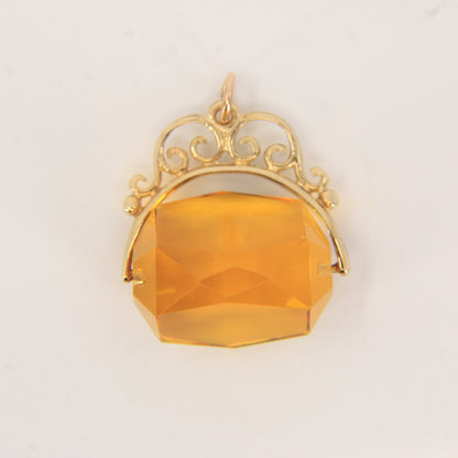 Vintage 9ct Hallmarked Gold Spinner Pendant Charm Gift