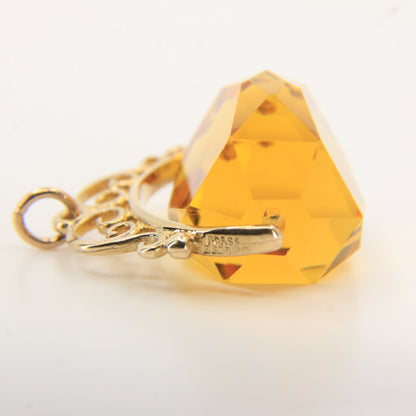 Vintage 9ct Hallmarked Gold Spinner Pendant Charm Gift