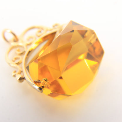 Vintage 9ct Hallmarked Gold Spinner Pendant Charm Gift