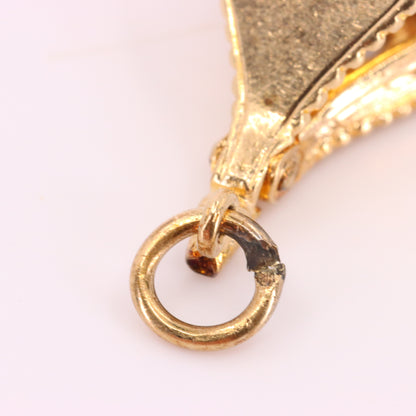 Vintage 9ct Hallmarked Gold Bellows Charm Pendant Moving Fireplace Tool Charm