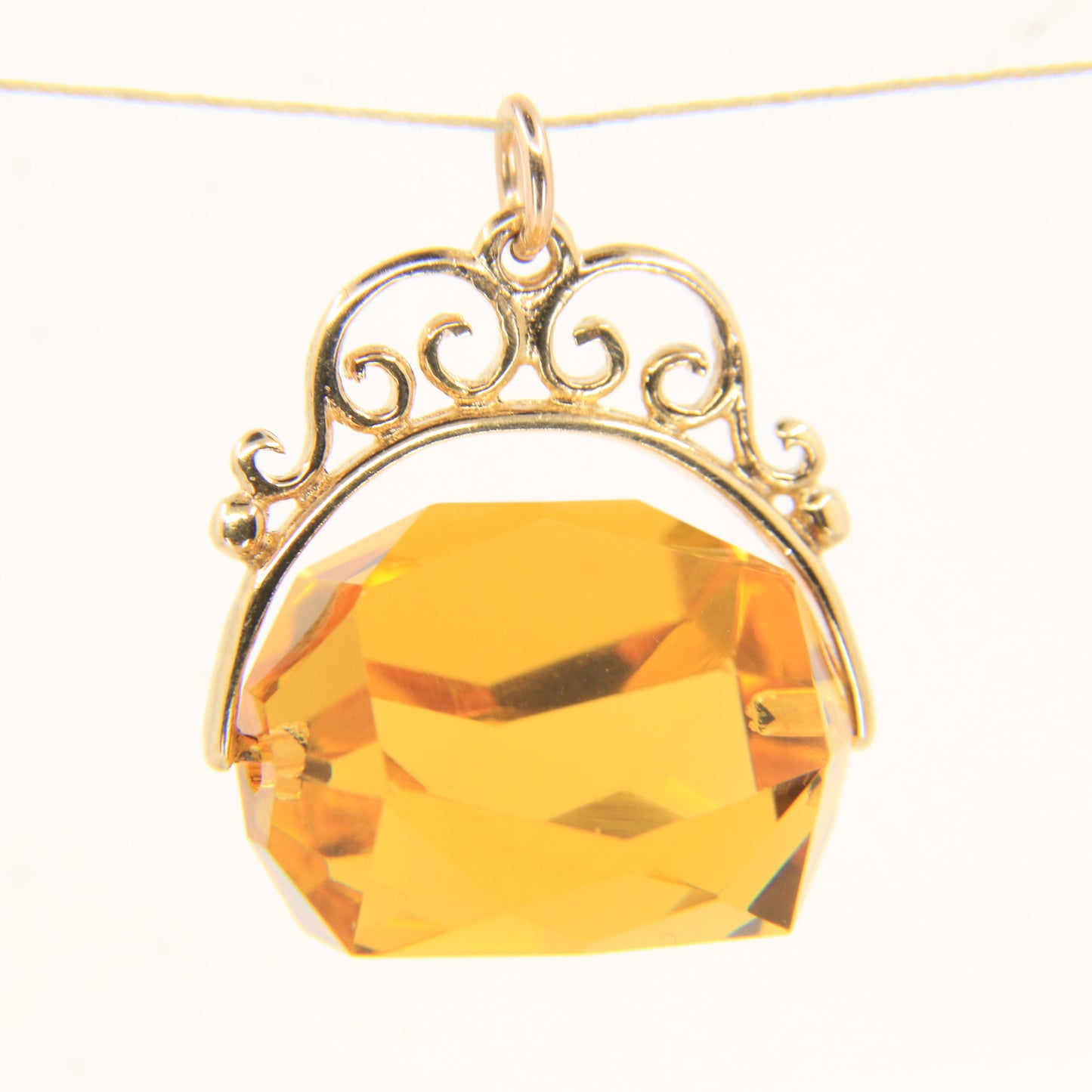 Vintage 9ct Hallmarked Gold Spinner Pendant Charm Gift