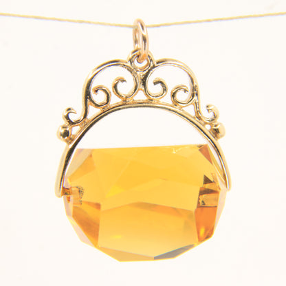 Vintage 9ct Hallmarked Gold Spinner Pendant Charm Gift