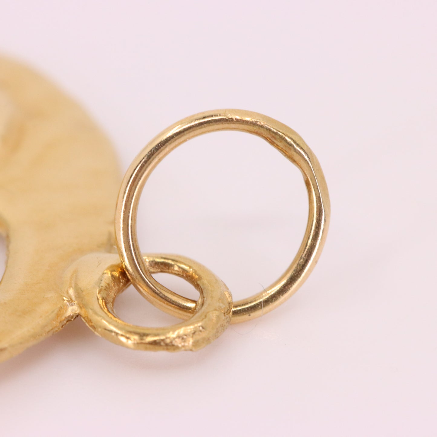 Vintage 9ct Gold Crescent Moon Face Charm Pendant Celestial Jewellery Space Gift