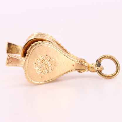 Vintage 9ct Hallmarked Gold Bellows Charm Pendant Moving Fireplace Tool Charm