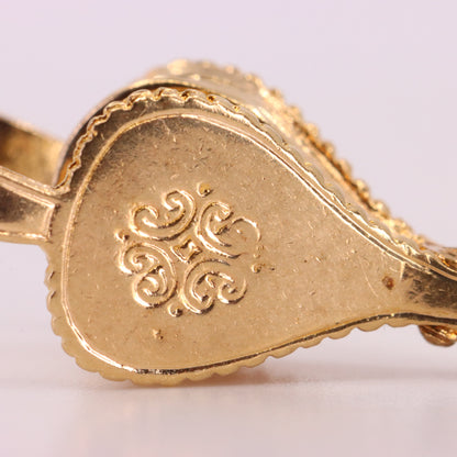 Vintage 9ct Hallmarked Gold Bellows Charm Pendant Moving Fireplace Tool Charm