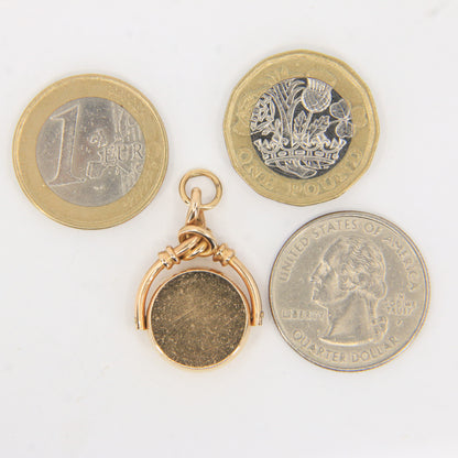 Vintage 9ct Gold Hallmarked Spinner Pendant 9 Carat Charm Gift