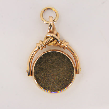Vintage 9ct Gold Hallmarked Spinner Pendant 9 Carat Charm Gift