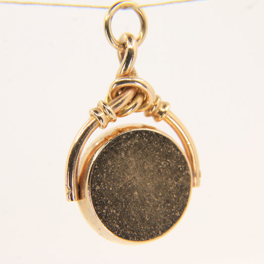 Vintage 9ct Gold Hallmarked Spinner Pendant 9 Carat Charm Gift