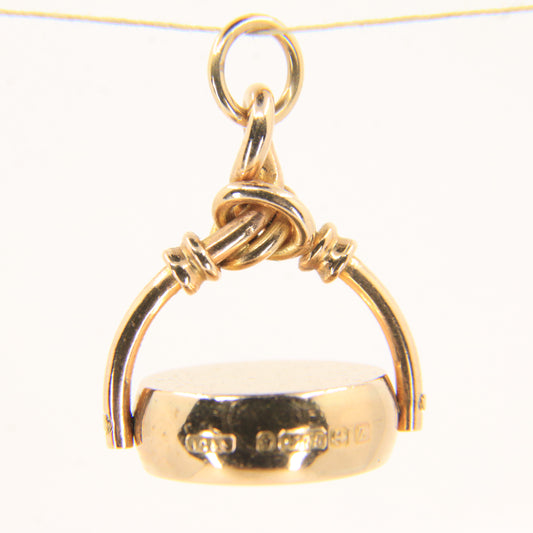 Vintage 9ct Gold Hallmarked Spinner Pendant 9 Carat Charm Gift