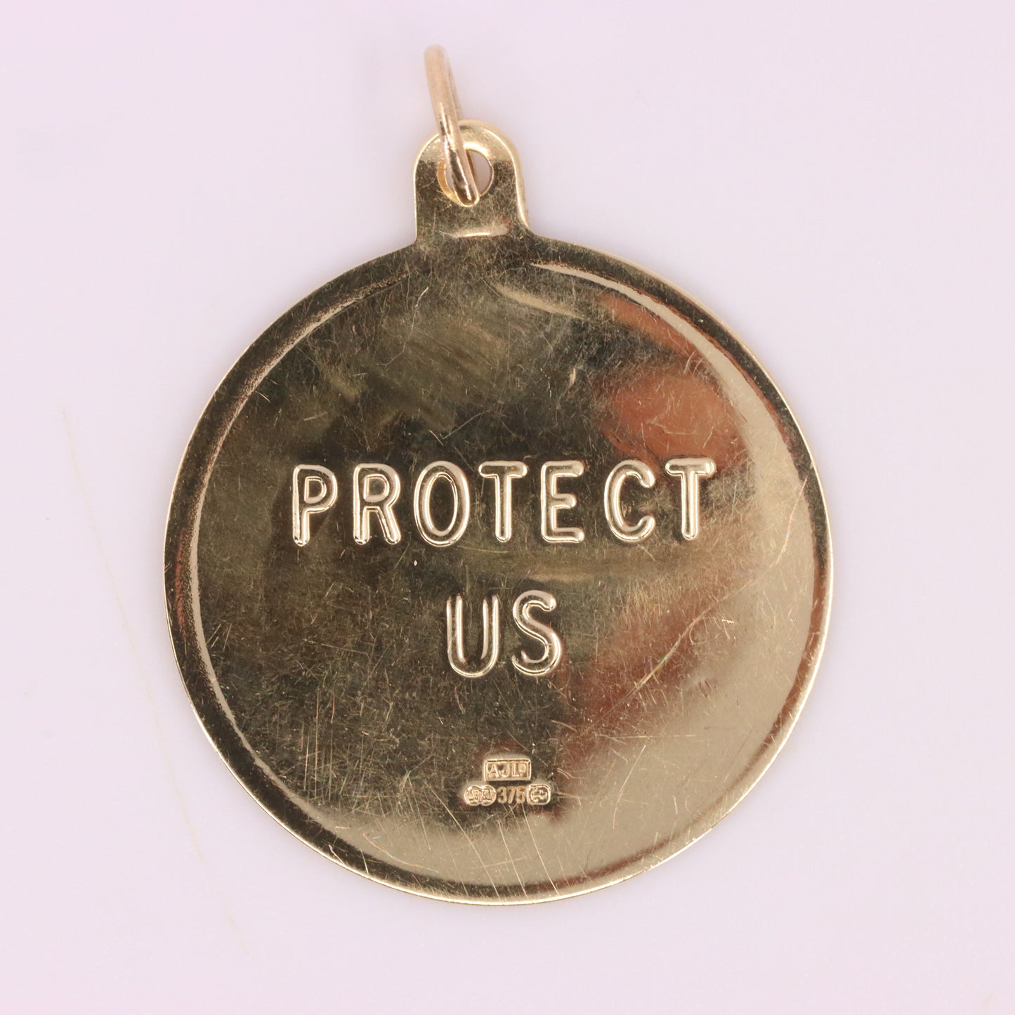 Vintage 9ct Gold Hallmarked Saint Christopher Pendant Travellers Charm