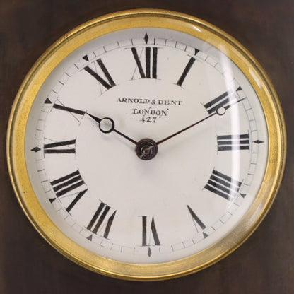Antique Arnold & Dent London Carriage Clock Fusee Movement Bronze Case Circa 1850