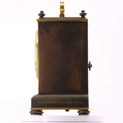 Antique Arnold & Dent London Carriage Clock Fusee Movement Bronze Case Circa 1850