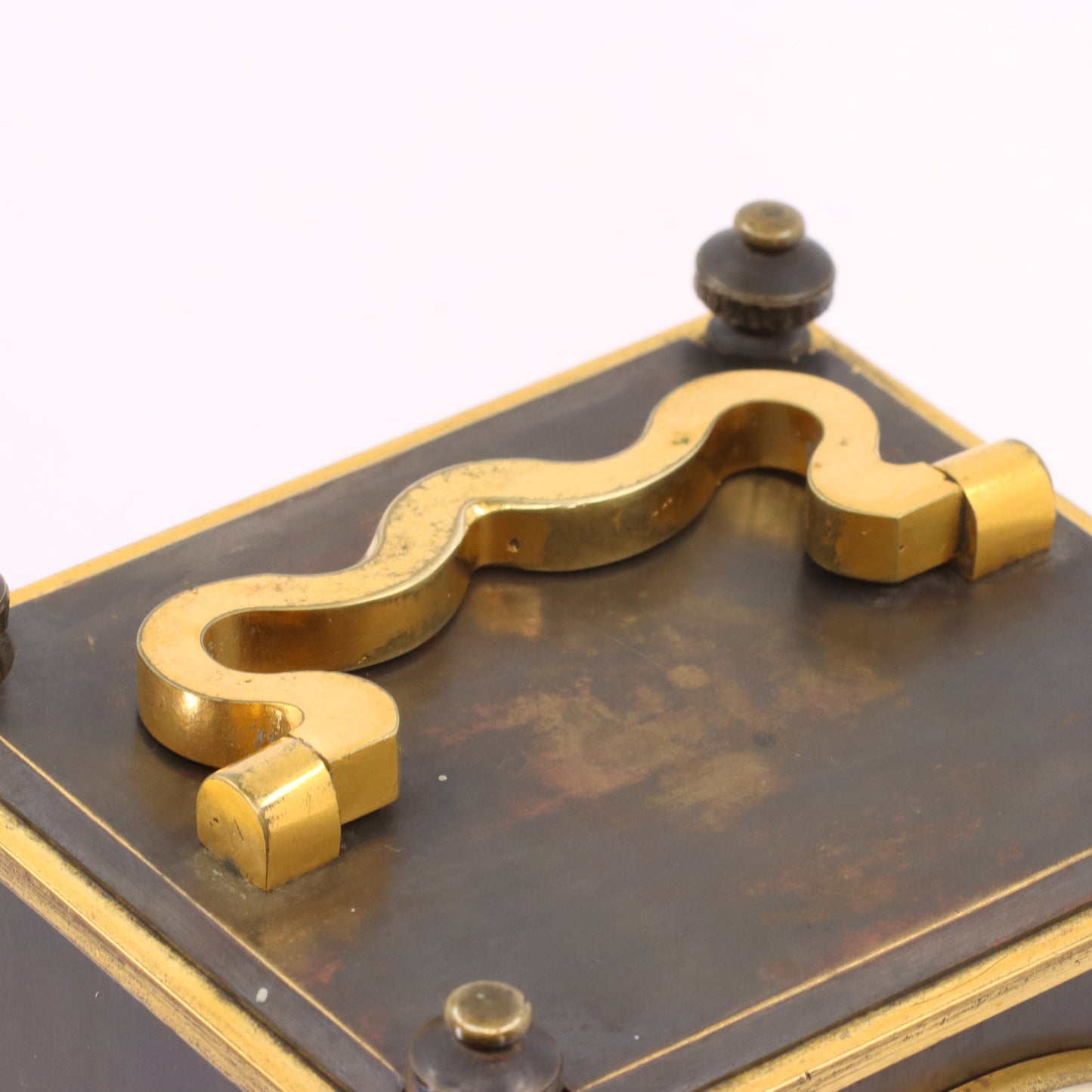 Antique Arnold & Dent London Carriage Clock Fusee Movement Bronze Case Circa 1850