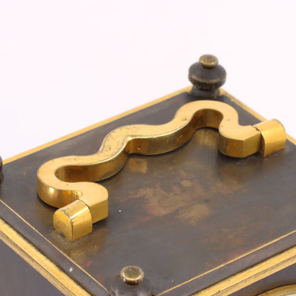 Antique Arnold & Dent London Carriage Clock Fusee Movement Bronze Case Circa 1850