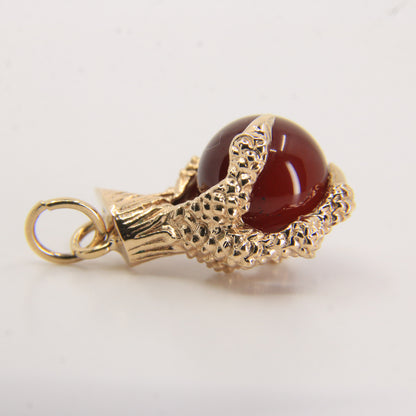 Vintage 9ct Hallmarked Gold Claw Pendant Charm Eagle Talisman Gift