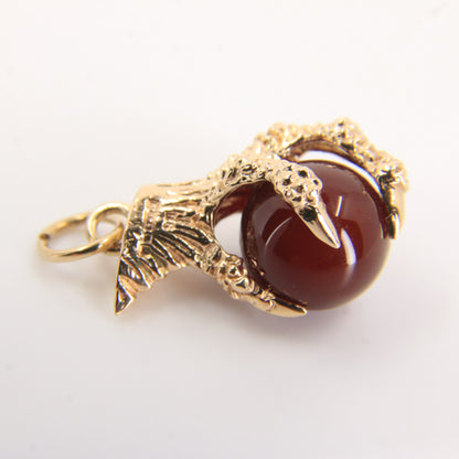 Vintage 9ct Hallmarked Gold Claw Pendant Charm Eagle Talisman Gift