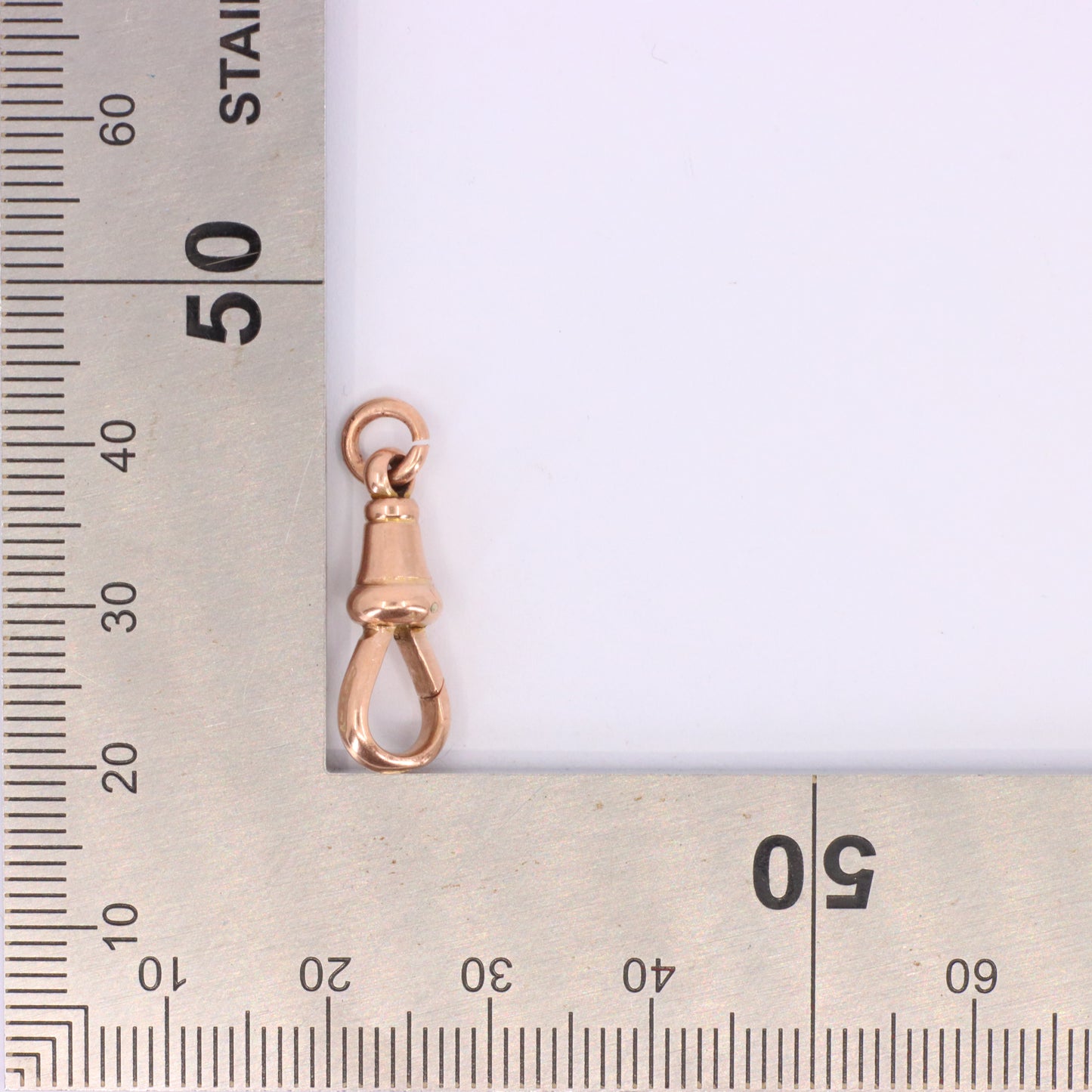 Antique 9ct Hallmarked Rose Gold Dog Clip Clasp Jewellery Finding Handpicked