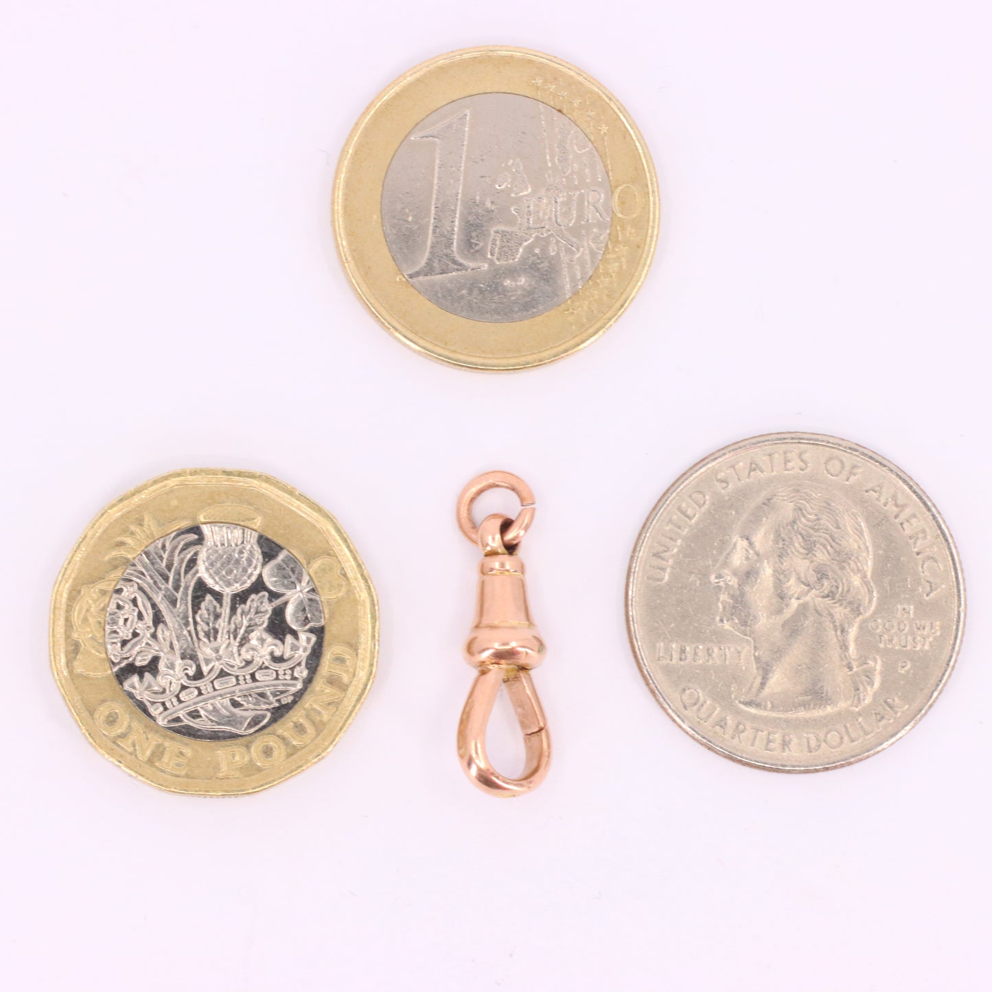 Antique 9ct Hallmarked Rose Gold Dog Clip Clasp Jewellery Finding Handpicked