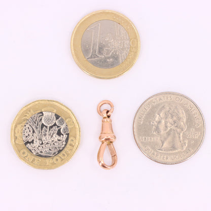Antique 9ct Hallmarked Rose Gold Dog Clip Clasp Jewellery Finding Handpicked