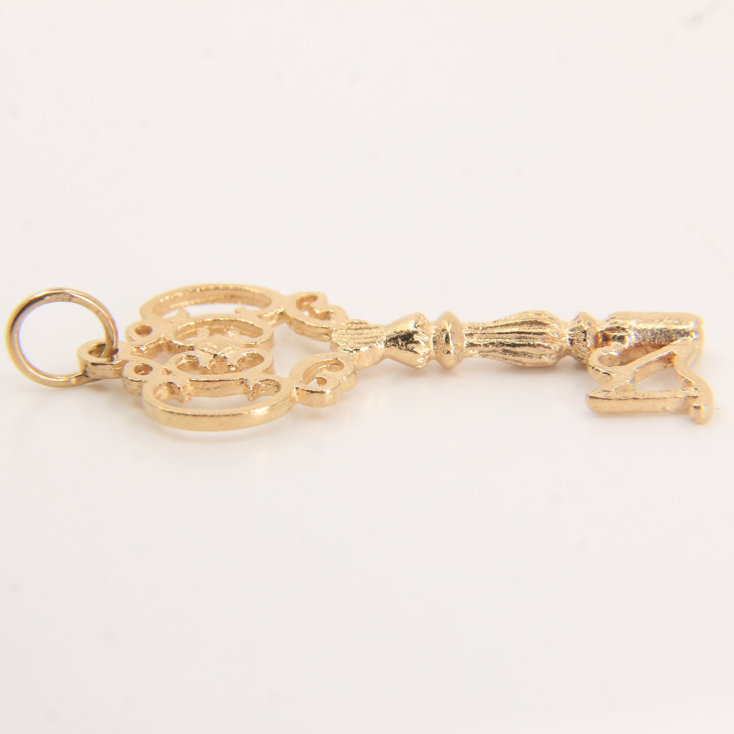 Vintage 9ct Hallmarked Gold Key Charm Pendant 21st Birthday Gift Twenty One