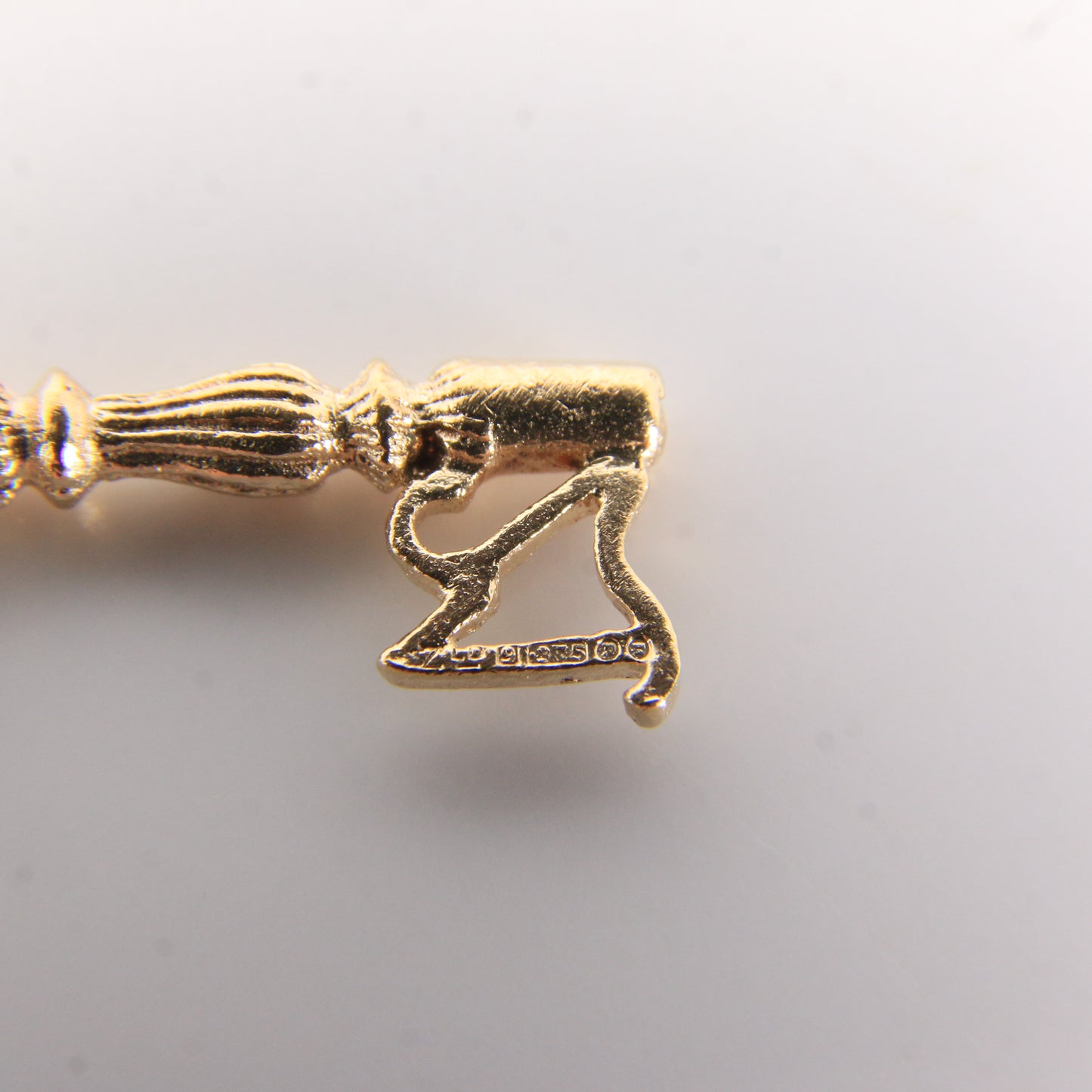 Vintage 9ct Hallmarked Gold Key Charm Pendant 21st Birthday Gift Twenty One