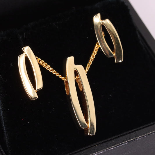 Vintage 9ct Hallmarked Ortak Jewellery Set Pendant Necklace Earrings Boxed Gift